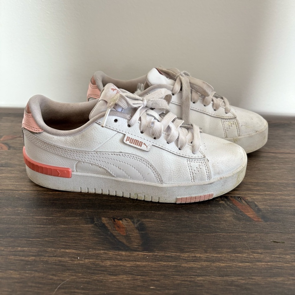 Puma Women’s Jada Renew White and Pink Sneakers